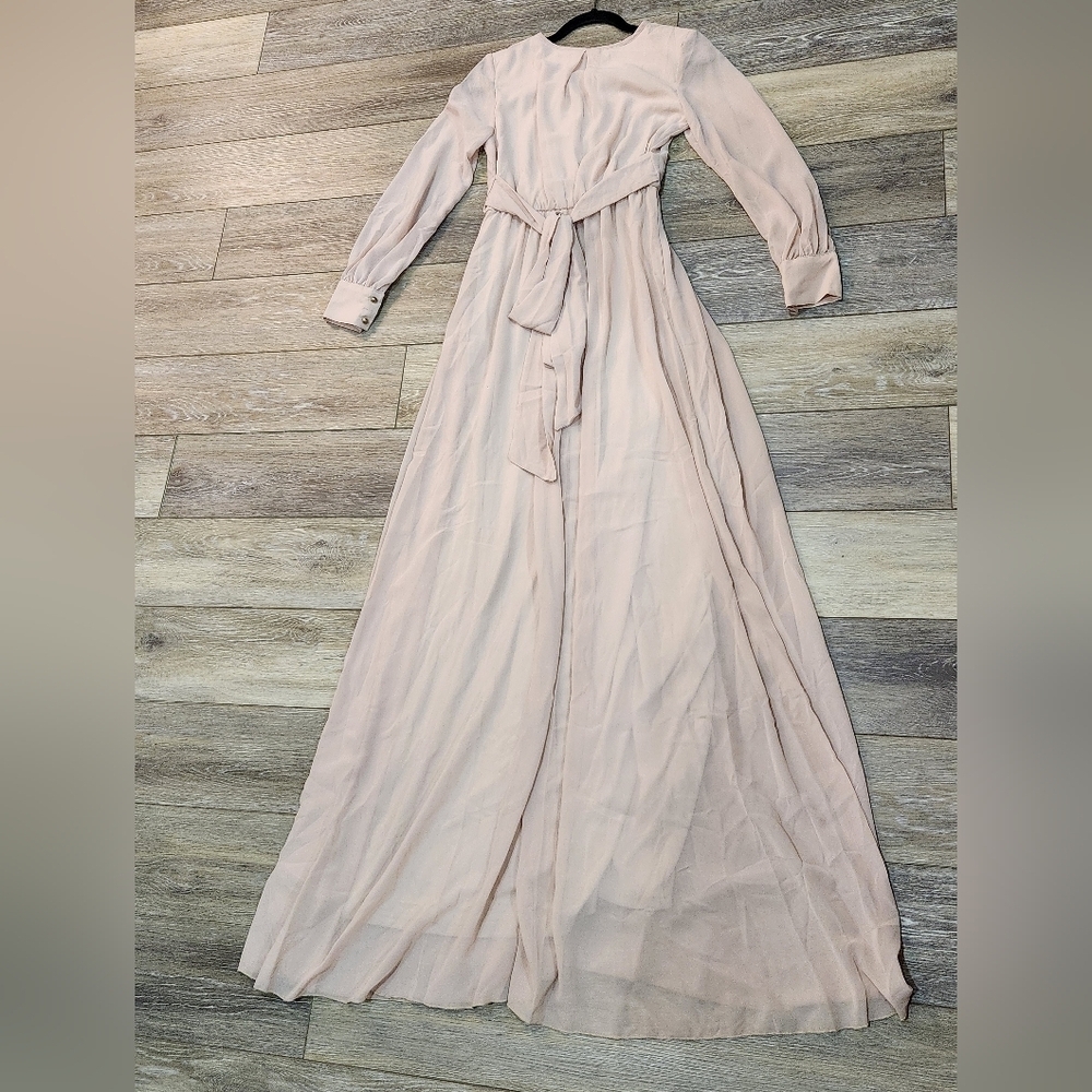 Baltic Born Elegant Pale Pink Maxi Dress Size Xsmall - Picture 6 of 9